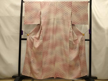 平和屋着物■上質な小紋　青海波地紋　暈し染め　正絹　逸品　AABK5932sx