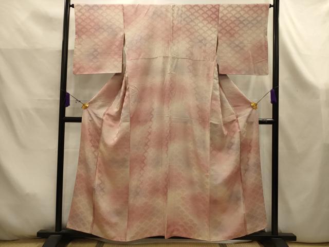 平和屋着物■上質な小紋　青海波地紋　暈し染め　正絹　逸品　AABK5932sx