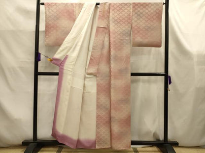 平和屋着物■上質な小紋　青海波地紋　暈し染め　正絹　逸品　AABK5932sx