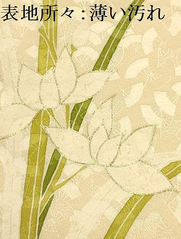 平和屋着物■訪問着　駒刺繍　草花文　金彩　正絹　逸品　AABK5939sx