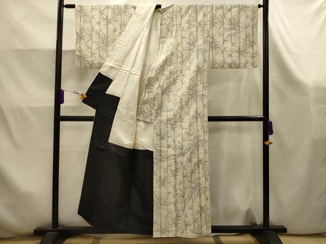 平和屋着物■上質な紬　笹竹間道　正絹　逸品　AABK5946sx