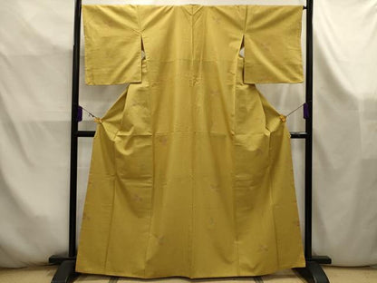 平和屋着物■上質な紬　舞花文　正絹　逸品　AABK5947sx