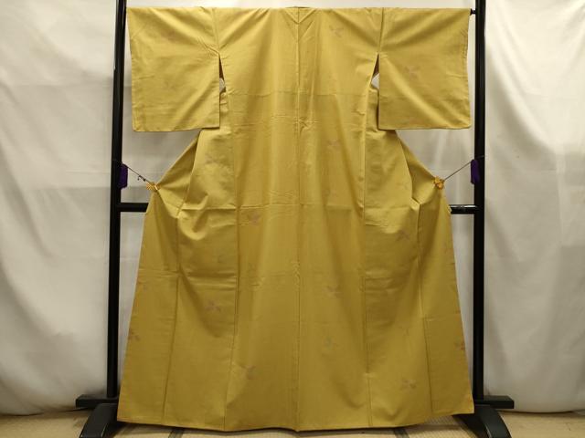 平和屋着物■上質な紬　舞花文　正絹　逸品　AABK5947sx