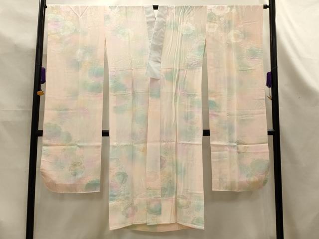 平和屋着物■振袖用長襦袢　無双仕立て　草花文　暈し染め　正絹　逸品　AABK5950sx