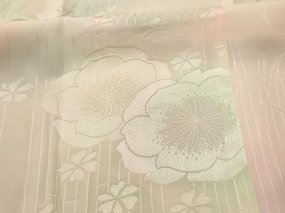 平和屋着物■振袖用長襦袢　無双仕立て　草花文　暈し染め　正絹　逸品　AABK5950sx