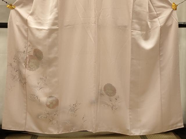 平和屋着物■訪問着　流水雪輪花文　暈し染め　金彩　正絹　逸品　AABK5954sx