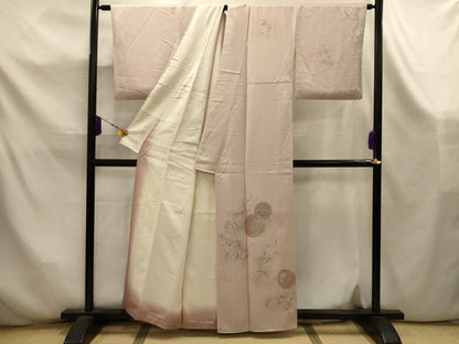 平和屋着物■訪問着　流水雪輪花文　暈し染め　金彩　正絹　逸品　AABK5954sx