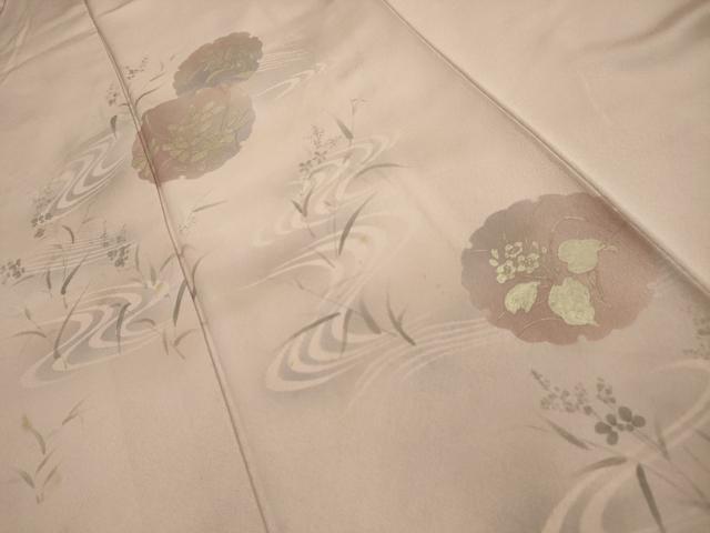 平和屋着物■訪問着　流水雪輪花文　暈し染め　金彩　正絹　逸品　AABK5954sx