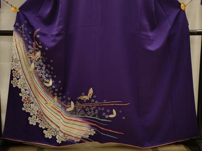 平和屋着物■訪問着　花蝶文　金銀彩　正絹　逸品　AABK5963sx