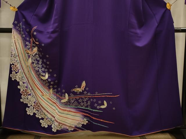 平和屋着物■訪問着　花蝶文　金銀彩　正絹　逸品　AABK5963sx