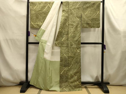 平和屋着物■上質な紬　唐草文　正絹　逸品　AABK5965sx