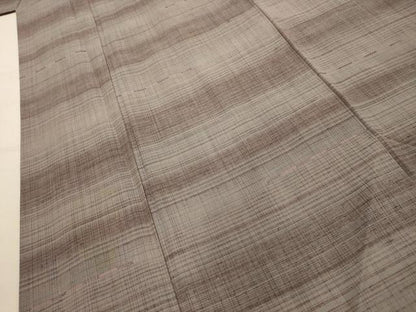 平和屋着物■上質な紬　横段文　眼鏡織　正絹　逸品　AABK5971sx