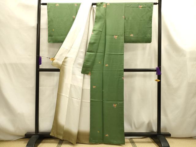 平和屋着物■上質な小紋　隠れ笠花文　金彩　正絹　逸品　AABK5973sx