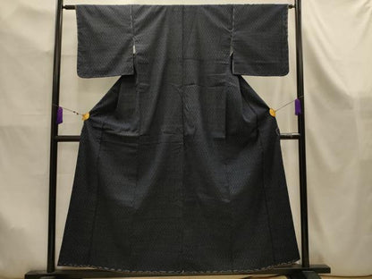 平和屋着物■上質な紬　亀甲文　正絹　逸品　AABK5975sx