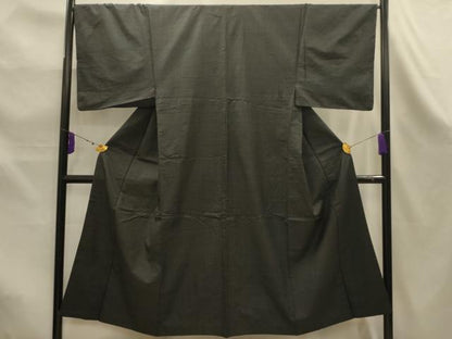 平和屋着物■本場大島紬　変わり格子　正絹　逸品　AABK5979sx