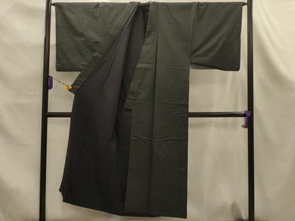 平和屋着物■本場大島紬　変わり格子　正絹　逸品　AABK5979sx