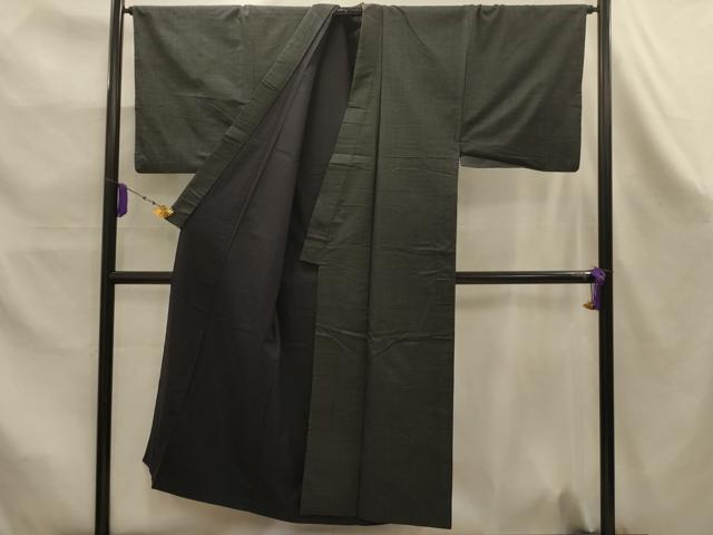 平和屋着物■本場大島紬　変わり格子　正絹　逸品　AABK5979sx
