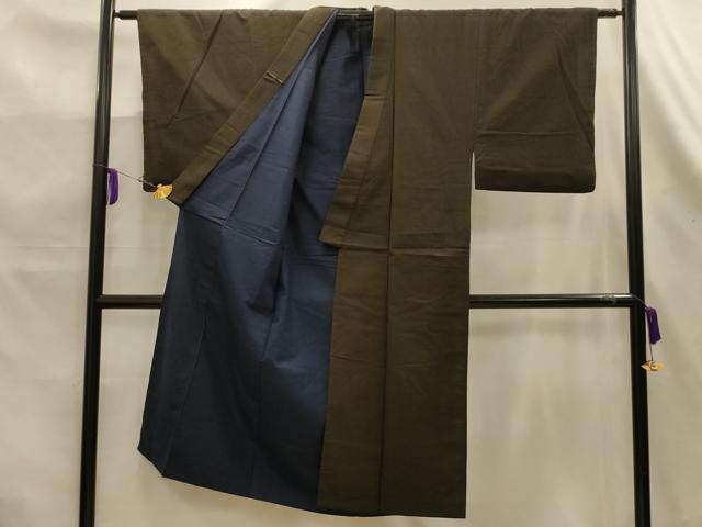 平和屋着物■男性　紬　霞文　正絹　逸品　AABK5982sx