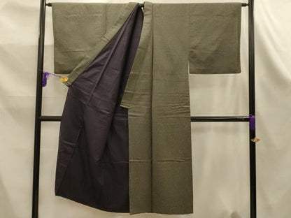 平和屋着物■男性　お召　霞文　正絹　逸品　AABK5984sx