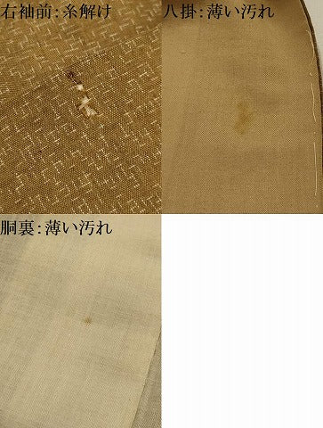 平和屋着物■上質な紬　花丸文　正絹　逸品　AABK5985sx