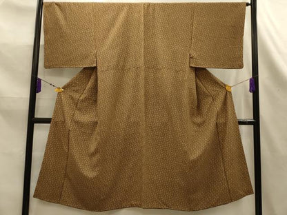 平和屋着物■男性　小紋　舞花文　正絹　逸品　AABK5988sx
