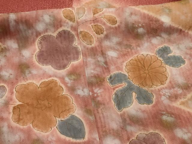 平和屋着物■訪問着　松皮菱花文　暈し染め　金彩　正絹　逸品　AABK5989sx