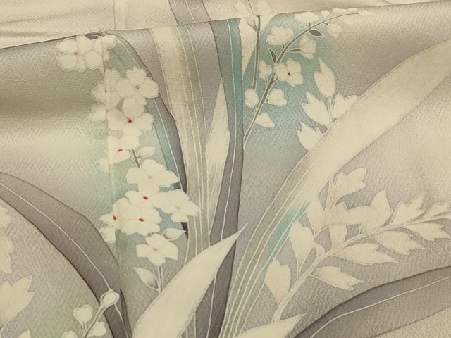 平和屋着物■訪問着　草花文　暈し染め　正絹　逸品　AABK5991sx