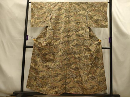 平和屋着物■江戸小紋　吉祥草花文　正絹　逸品　AABK5996sx