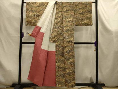 平和屋着物■江戸小紋　吉祥草花文　正絹　逸品　AABK5996sx