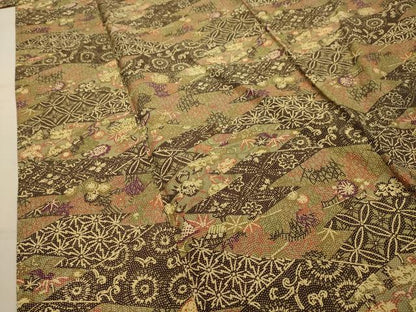 平和屋着物■江戸小紋　吉祥草花文　正絹　逸品　AABK5996sx
