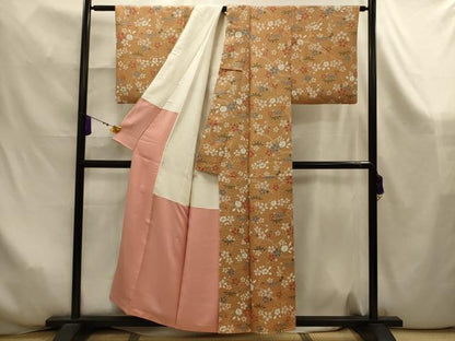 平和屋着物■上質な小紋　舞花文　正絹　逸品　AABK6000sx