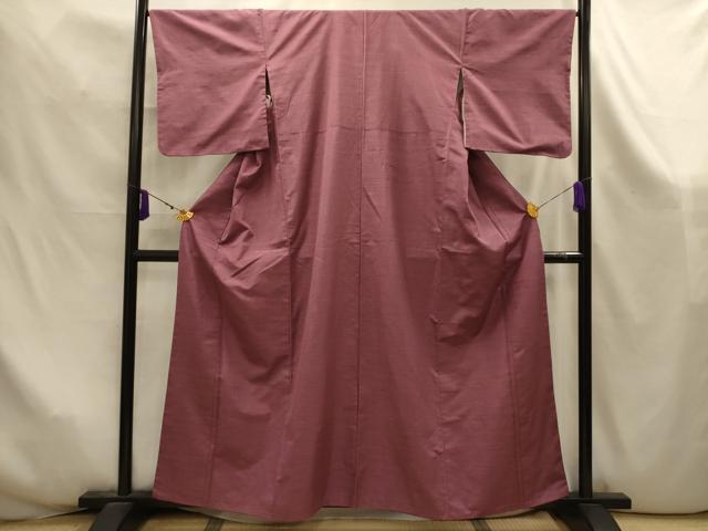平和屋着物■上質な紬　蘇芳香色　正絹　逸品　AABK6001sx