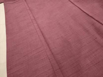平和屋着物■上質な紬　蘇芳香色　正絹　逸品　AABK6001sx