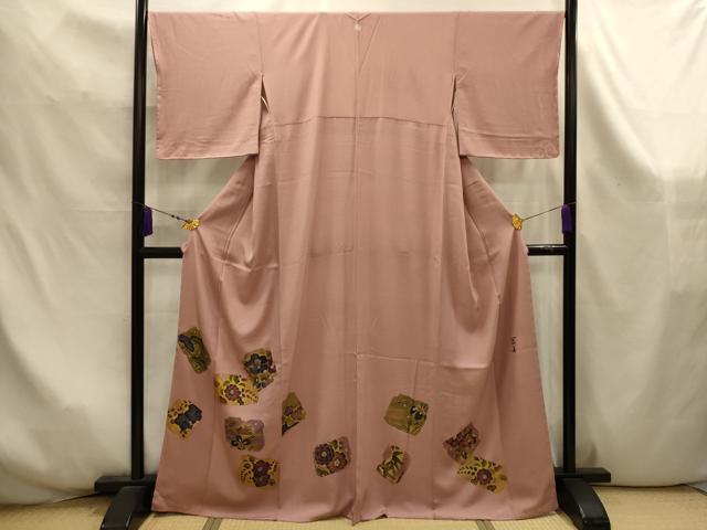 平和屋着物■江戸小紋　色留袖　辻が花　金彩　鈴乃屋扱い　正絹　逸品　AABK6009sx