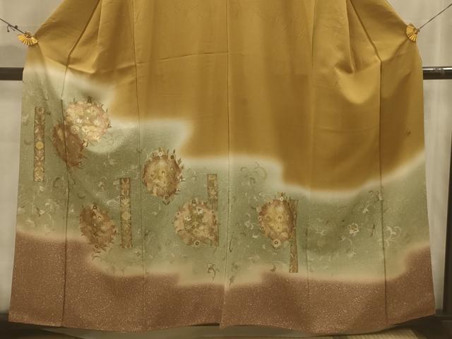 平和屋着物■豪華色留袖　作家物　刺し子刺繍　宝相華　暈し染め　金銀彩　正絹　逸品　AABK6014sx