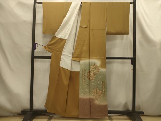 平和屋着物■豪華色留袖　作家物　刺し子刺繍　宝相華　暈し染め　金銀彩　正絹　逸品　AABK6014sx