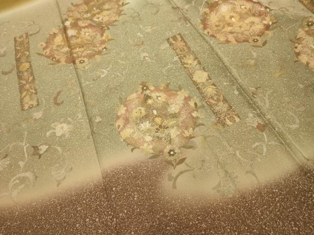 平和屋着物■豪華色留袖　作家物　刺し子刺繍　宝相華　暈し染め　金銀彩　正絹　逸品　AABK6014sx