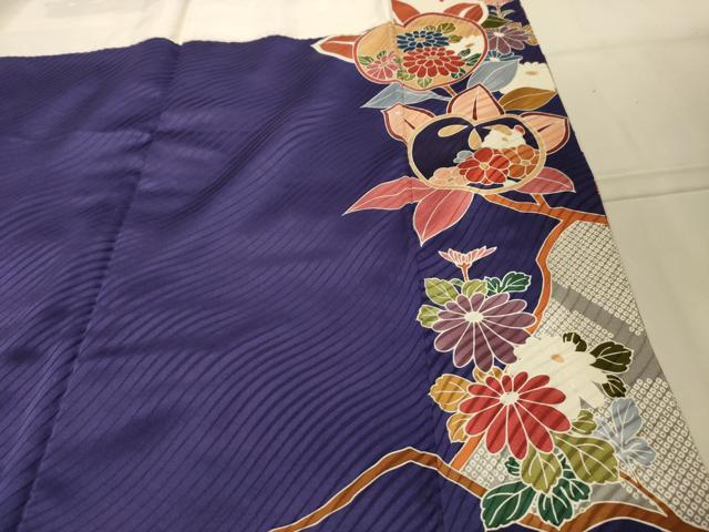 平和屋着物■豪華振袖　駒刺繍　草花文　金彩　正絹　逸品　AABK6019sx