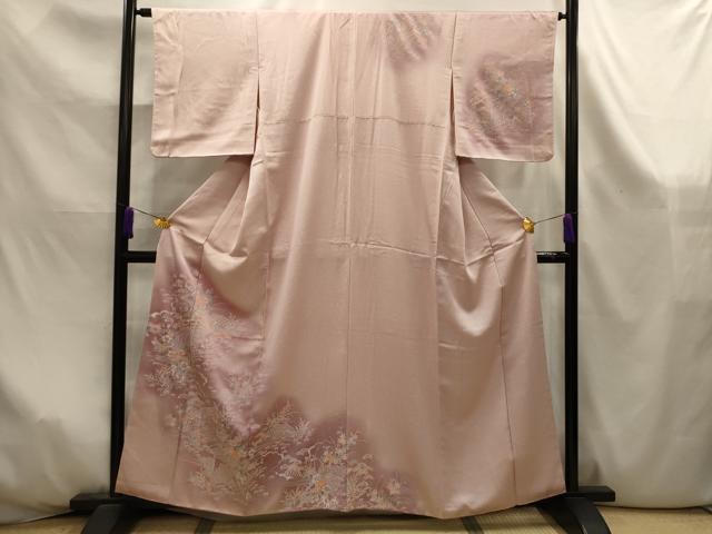 平和屋着物■訪問着　松竹梅風景文　暈し染め　正絹　逸品　AABK6027sx