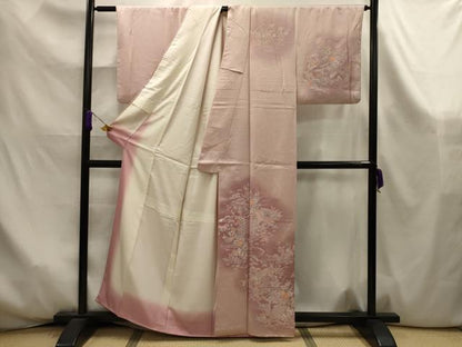 平和屋着物■訪問着　松竹梅風景文　暈し染め　正絹　逸品　AABK6027sx