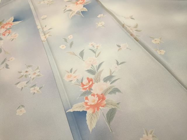 平和屋着物■上質な小紋　草花文　暈し染め　正絹　逸品　AABK6029sx