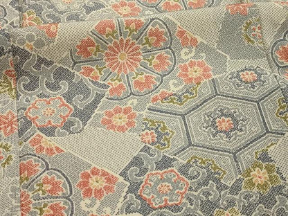 平和屋着物■上質な小紋　吉祥花文　正絹　逸品　AABK6032sx