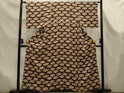 平和屋着物■上質な小紋　草花文　金彩　やまと誂製　正絹　逸品　AABK6034sx
