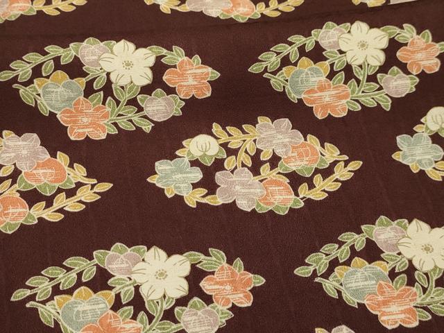 平和屋着物■上質な小紋　草花文　金彩　やまと誂製　正絹　逸品　AABK6034sx