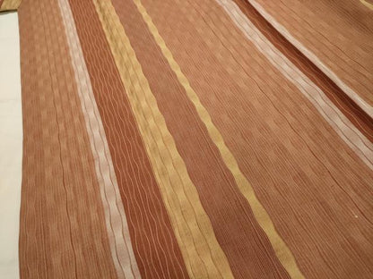 平和屋着物■上質な紬　よろけ縞　正絹　逸品　AABK6038sx