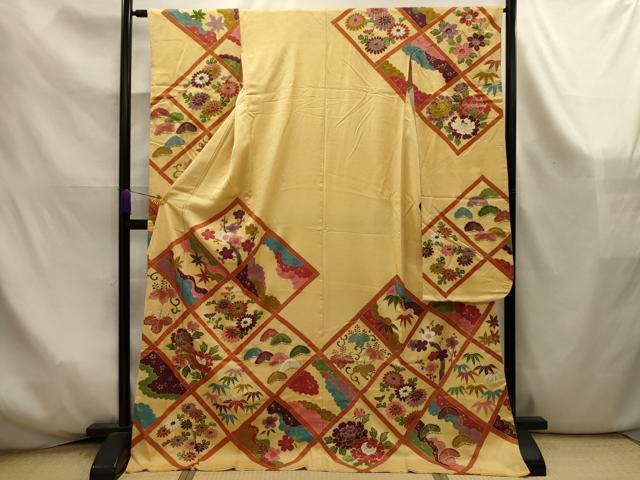 平和屋着物■豪華振袖　松竹梅花蝶菱文　金彩　正絹　逸品　AABK6040sx