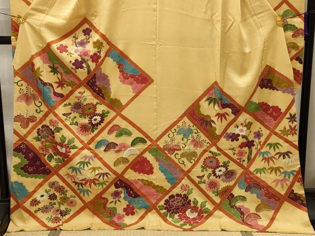 平和屋着物■豪華振袖　松竹梅花蝶菱文　金彩　正絹　逸品　AABK6040sx