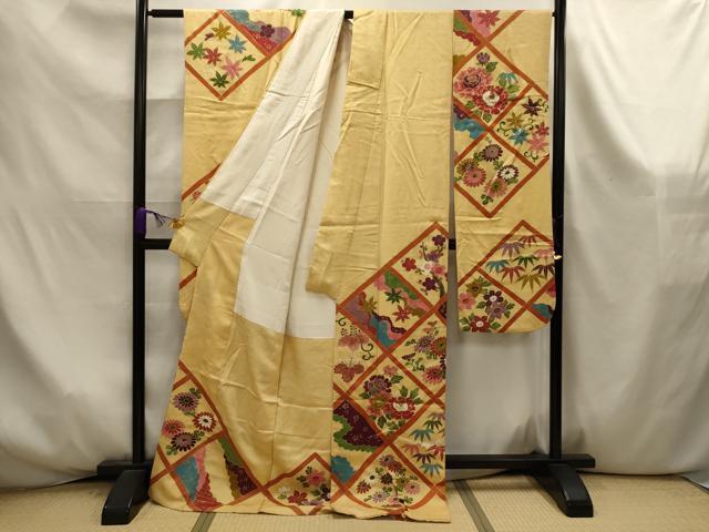 平和屋着物■豪華振袖　松竹梅花蝶菱文　金彩　正絹　逸品　AABK6040sx