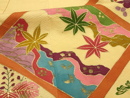 平和屋着物■豪華振袖　松竹梅花蝶菱文　金彩　正絹　逸品　AABK6040sx