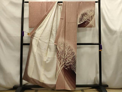 平和屋着物■訪問着　樹林文　暈し染め　正絹　逸品　AABK6050sx